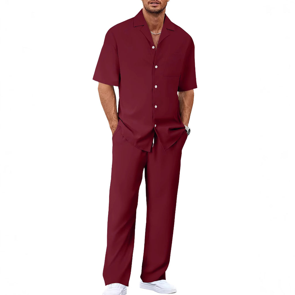 Fashionable Casual Loose Lapel Short-Sleeve Suit