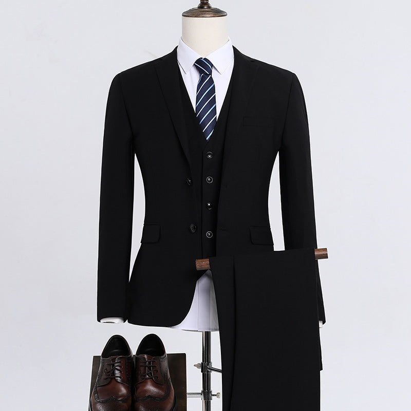 Korean-style Casual Blazer Suit Jacket Three-piece Set