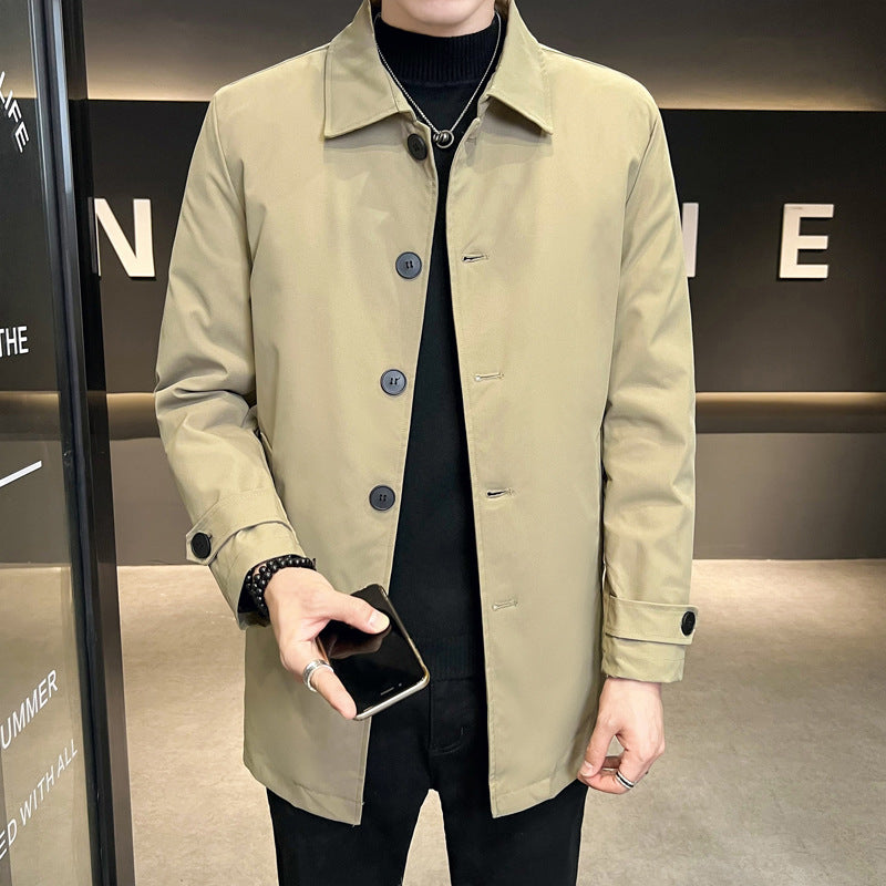 Mid-length Mens Business Down Jacket