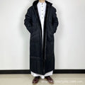 Mens Suede-Like Robe With Hood And Pockets For Warmth In Winter