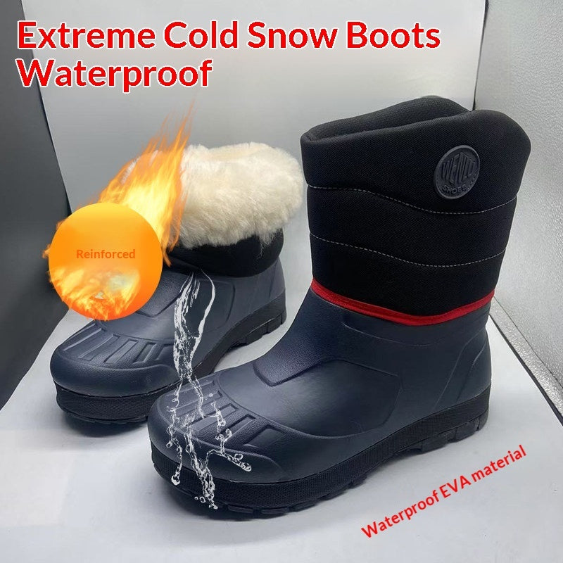 Outdoor Wool Snow Boots For Cold Weather Insulated Work Boots