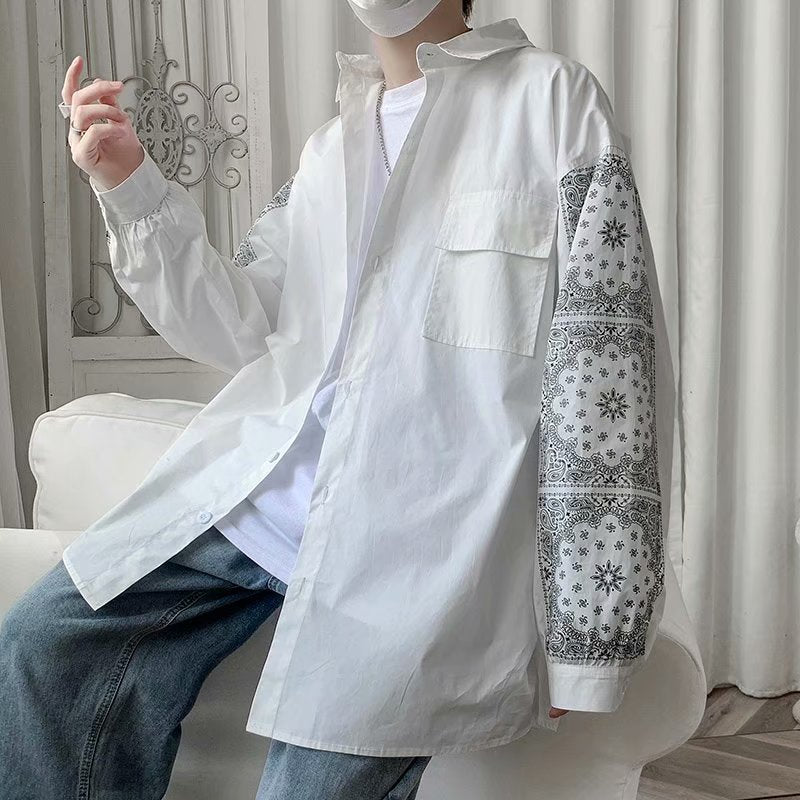 Mens Stylish Casual Niche Shirt Coat