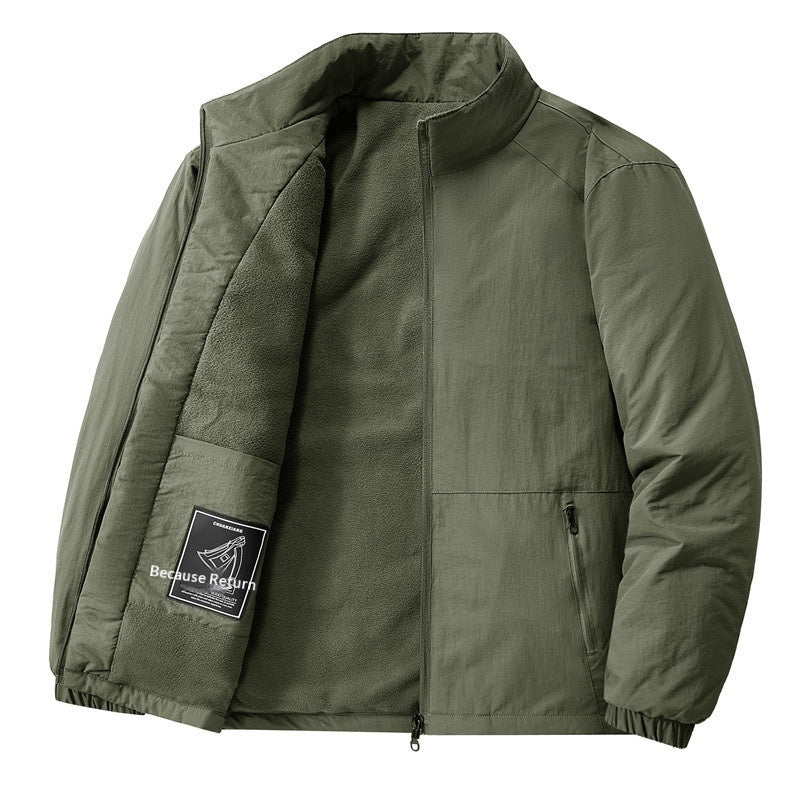 Mens Casual Padded Stand-collar Sports Jacket