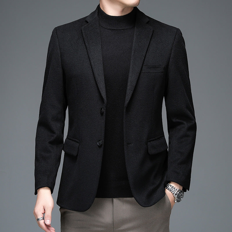 Mens Casual Wool Suit For Fall And Winter