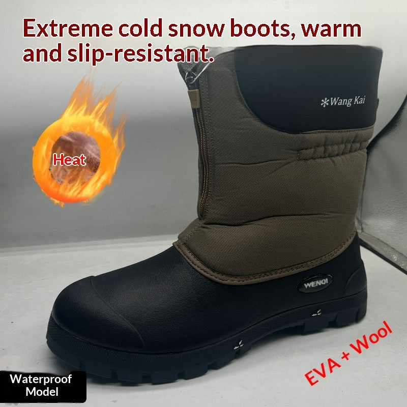 Outdoor Wool Snow Boots For Cold Weather Insulated Work Boots
