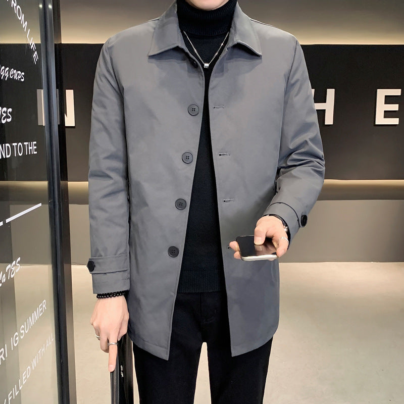 Mid-length Mens Business Down Jacket