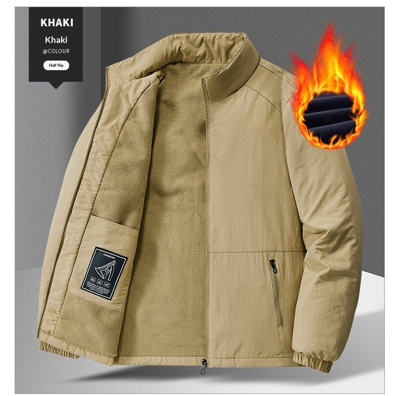 Mens Casual Padded Stand-collar Sports Jacket